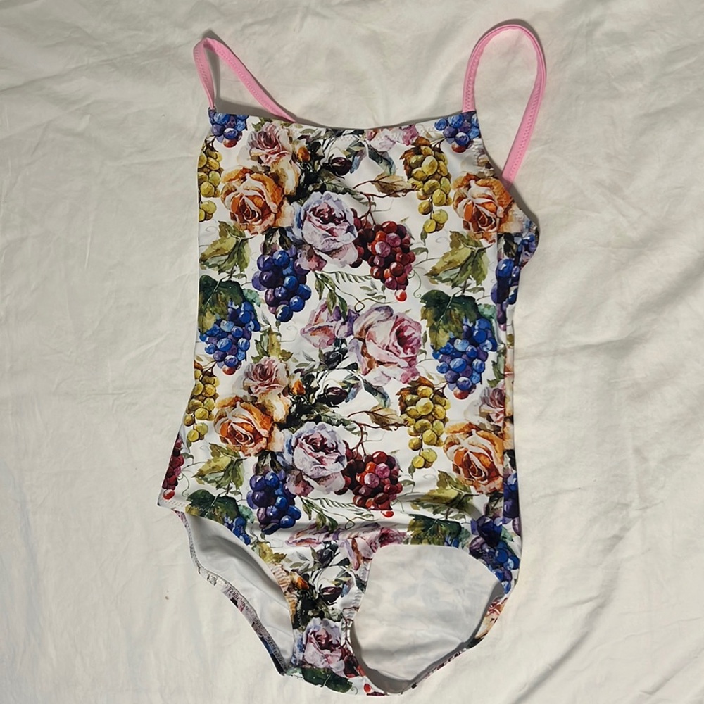 Chameleon leotard with grapes and roses size Medium